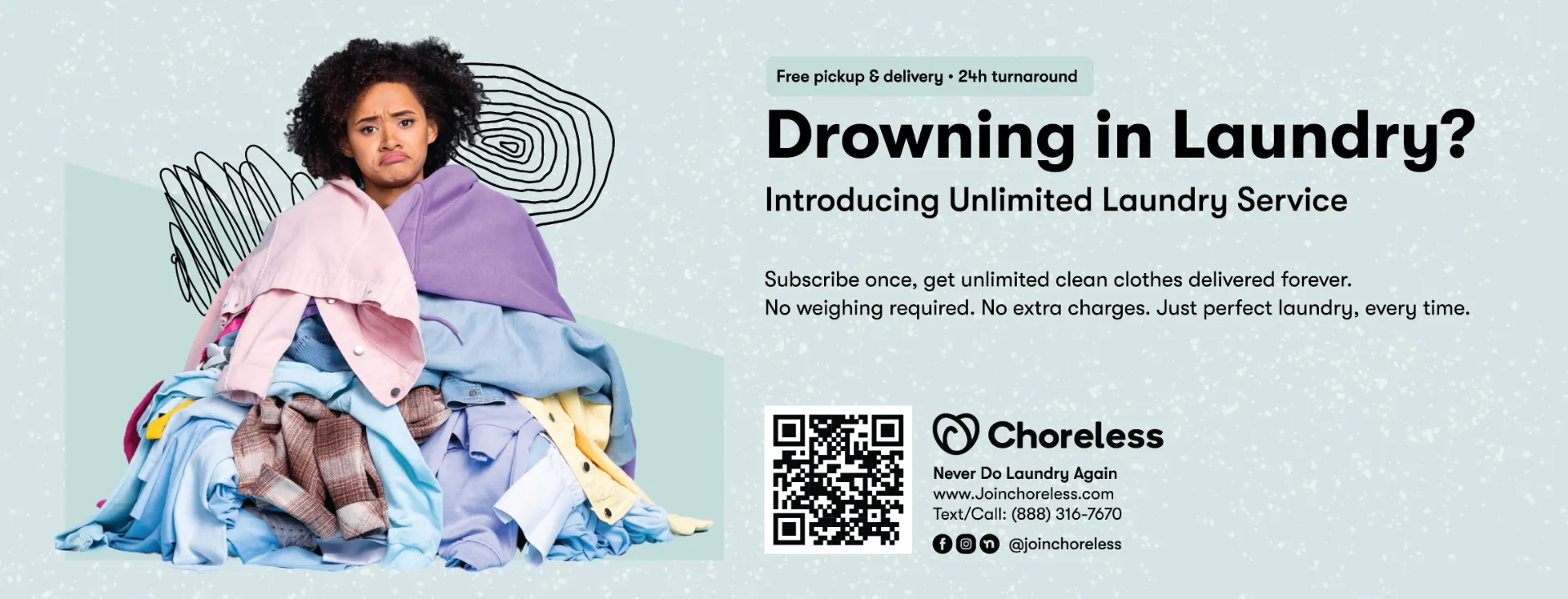 Choreless Laundry — Magazine Ad — Laundry & Home Services in Seattle, USA