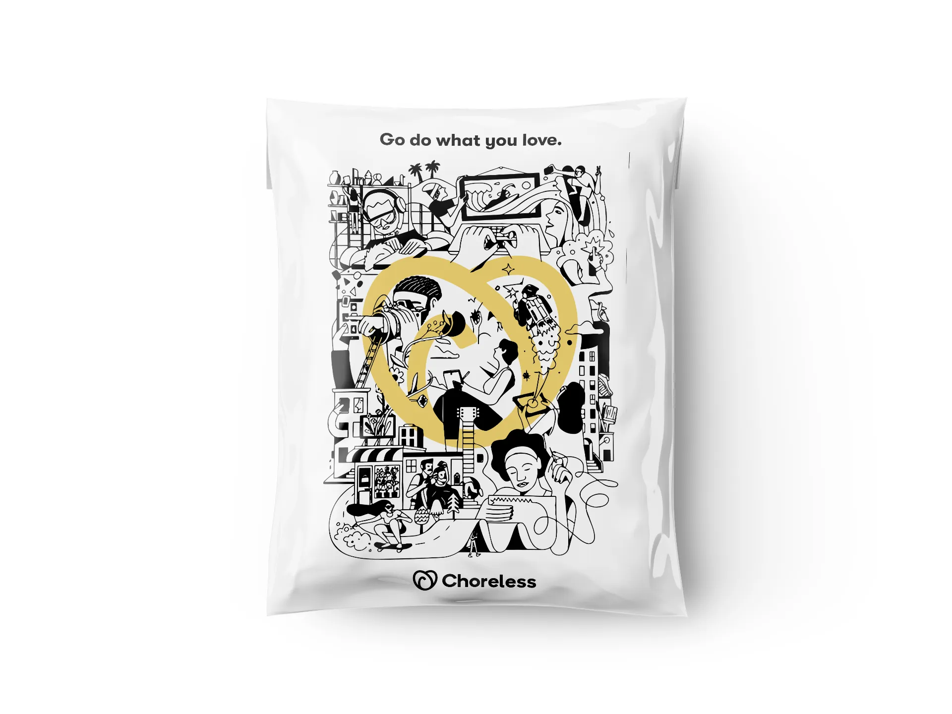 Choreless Laundry — Polymailer Design — Laundry & Home Services in Seattle, USA